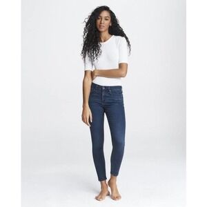 Rag & Bone Cate Cropped Mid Rise Ankle Skinny Jeans Blue Women's Size 29 NWT